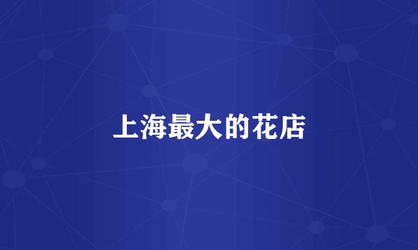 上海最大的花店