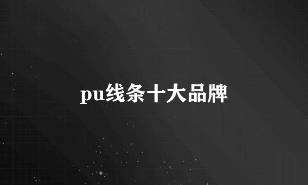 pu线条十大品牌