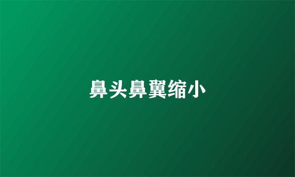 鼻头鼻翼缩小
