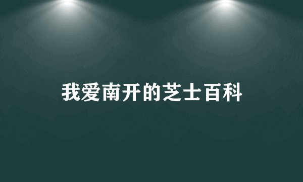 我爱南开的芝士百科