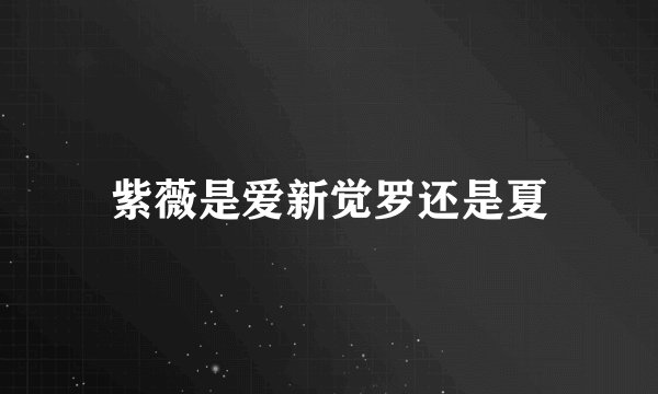 紫薇是爱新觉罗还是夏
