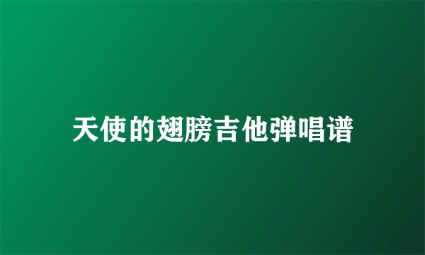 天使的翅膀吉他弹唱谱