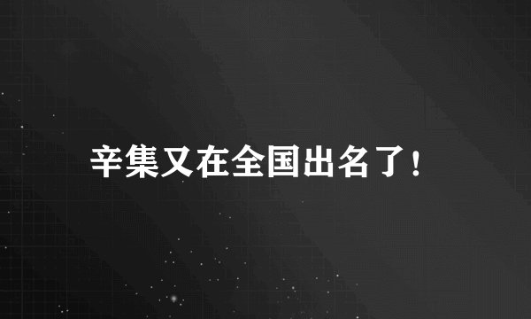 辛集又在全国出名了!