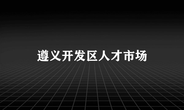 遵义开发区人才市场