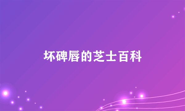 坏碑唇的芝士百科
