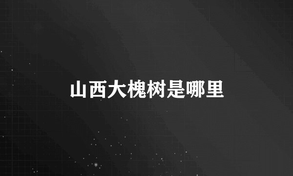 山西大槐树是哪里