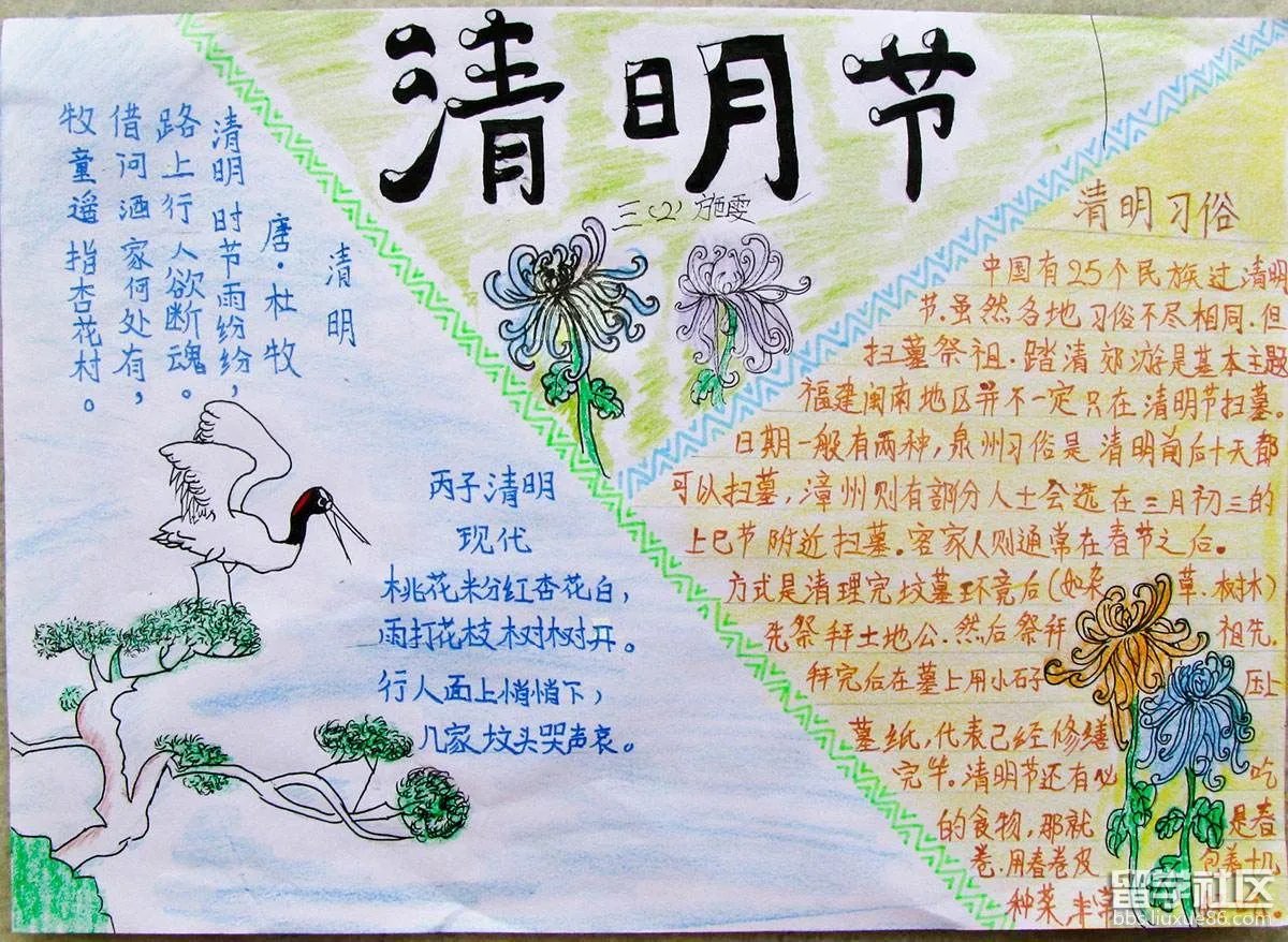 清明节手抄报大全简单又漂亮