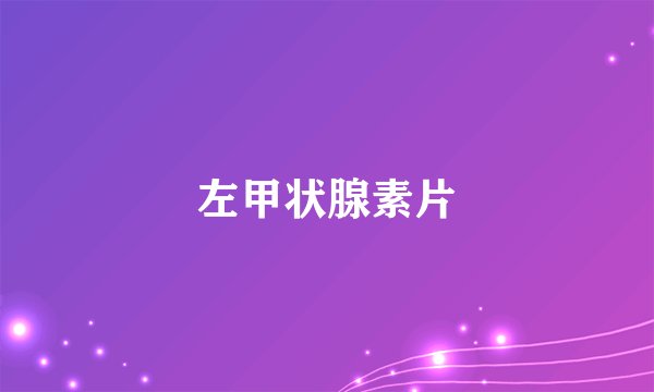 左甲状腺素片