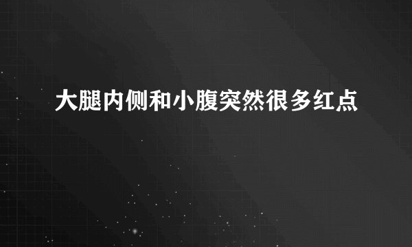 大腿内侧和小腹突然很多红点