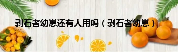 剥石者幼崽还有人用吗（剥石者幼崽）
