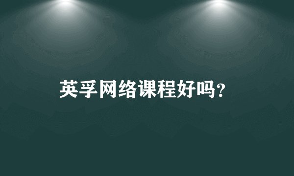 英孚网络课程好吗？