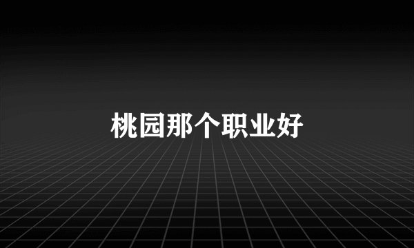 桃园那个职业好