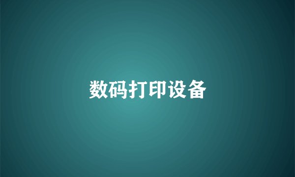 数码打印设备