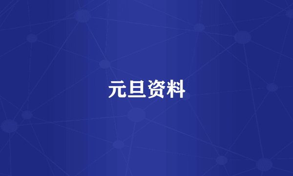 元旦资料