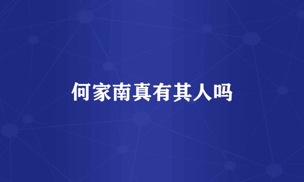 何家南真有其人吗