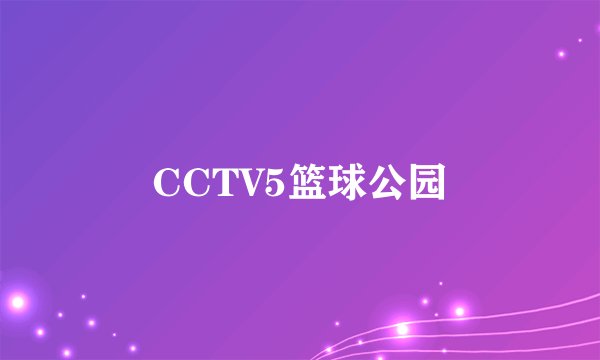 CCTV5篮球公园