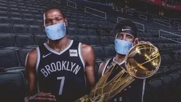 NBA宣布停赛,至少推迟一个月,如果杜兰特与欧文康复,篮网会成为本赛季的总冠军吗?