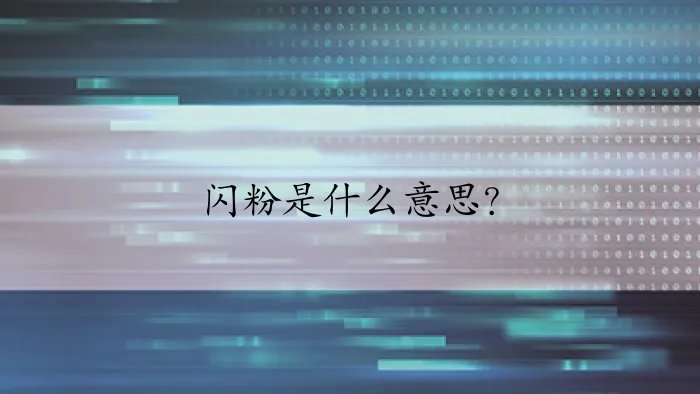 闪粉是什么意思?