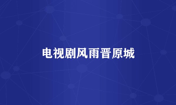 电视剧风雨晋原城
