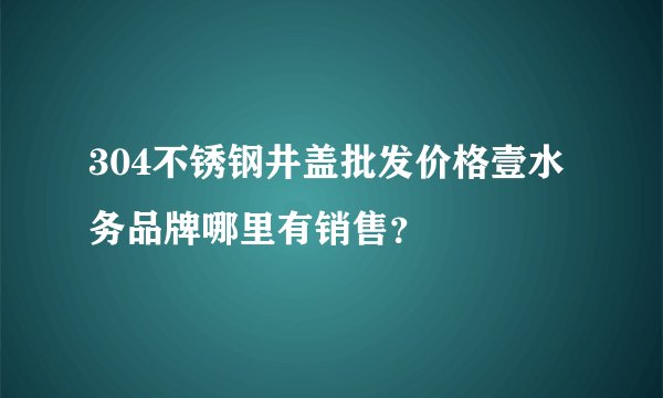 304不锈钢井盖批发价格壹水务品牌哪里有销售?