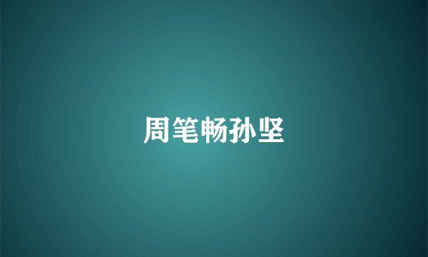周笔畅孙坚
