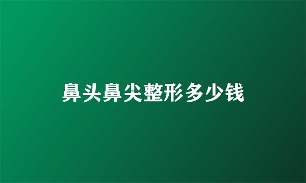 鼻头鼻尖整形多少钱