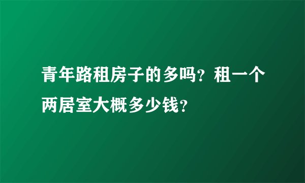 青年路租房子的多吗？租一个两居室大概多少钱？