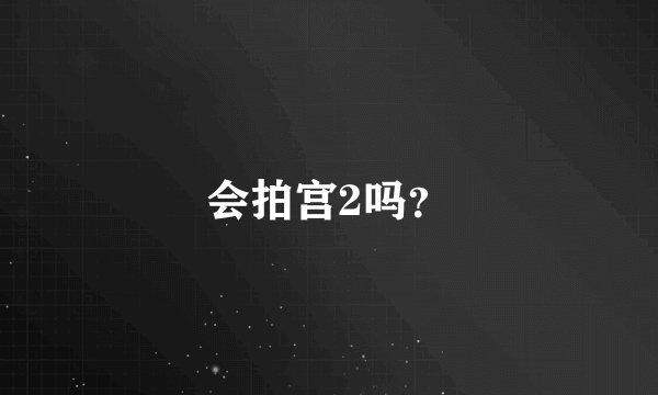 会拍宫2吗?