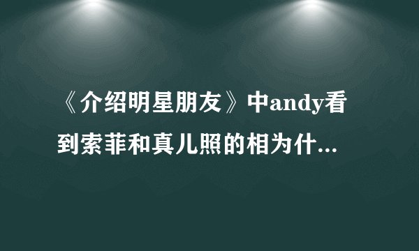 《介绍明星朋友》中andy看到索菲和真儿照的相为什么僵住了?索菲原来是干什么的？