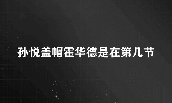 孙悦盖帽霍华德是在第几节