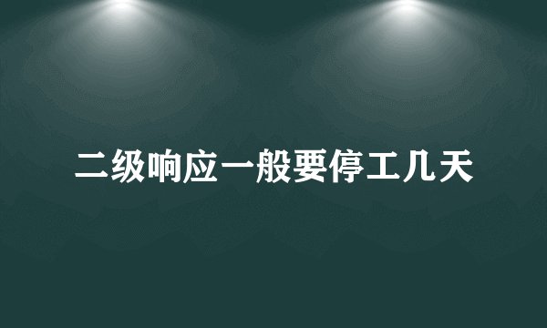 二级响应一般要停工几天