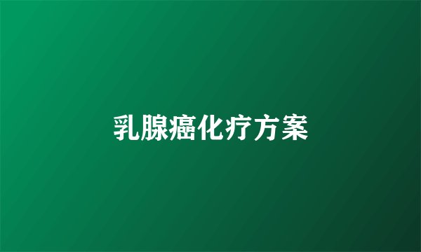 乳腺癌化疗方案