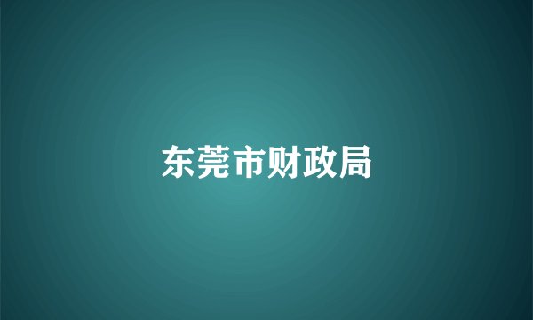 东莞市财政局