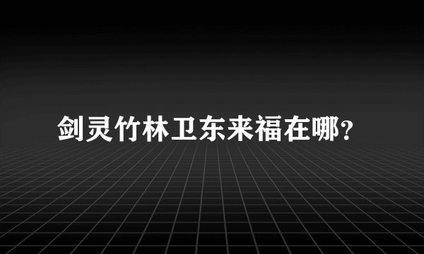 剑灵竹林卫东来福在哪？