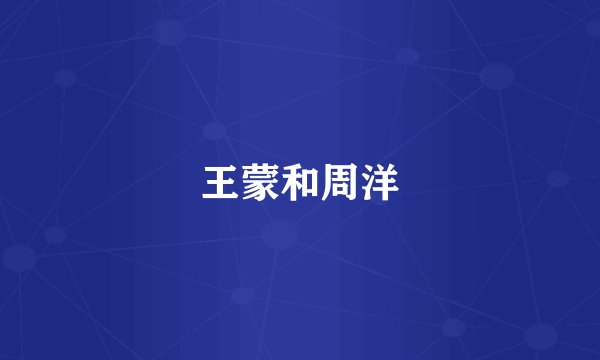 王蒙和周洋