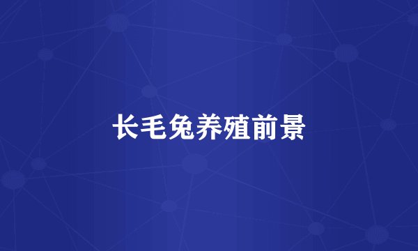 长毛兔养殖前景