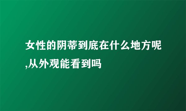 女性的阴蒂到底在什么地方呢,从外观能看到吗