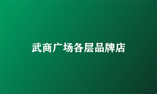 武商广场各层品牌店