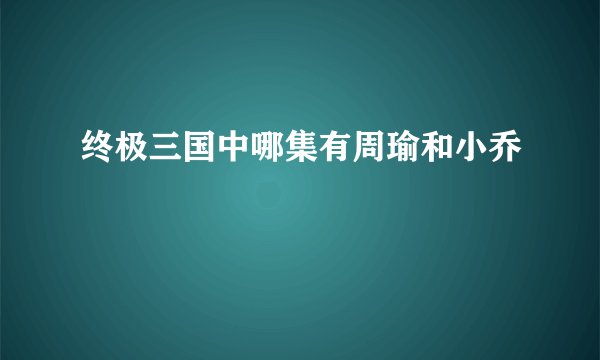 终极三国中哪集有周瑜和小乔
