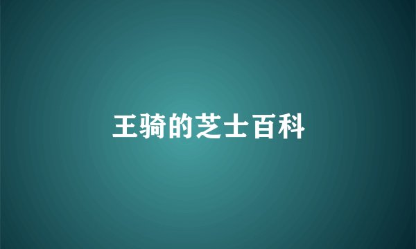 王骑的芝士百科