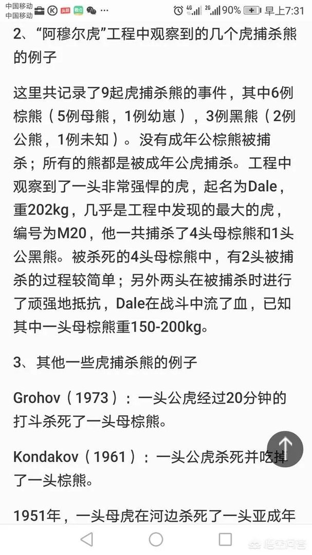 老虎与棕熊,谁更厉害?