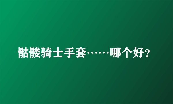 骷髅骑士手套……哪个好？