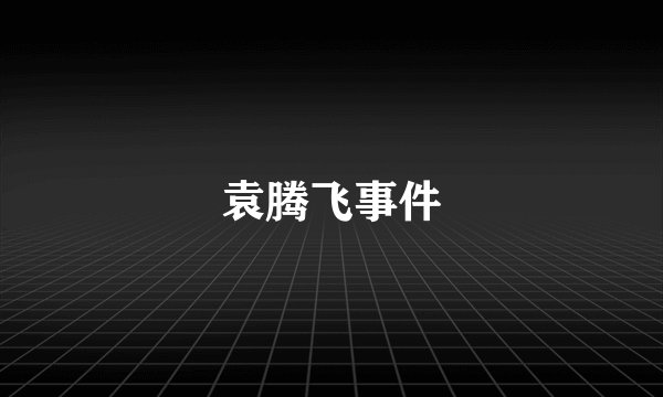 袁腾飞事件