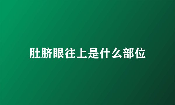 肚脐眼往上是什么部位