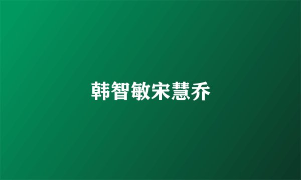 韩智敏宋慧乔
